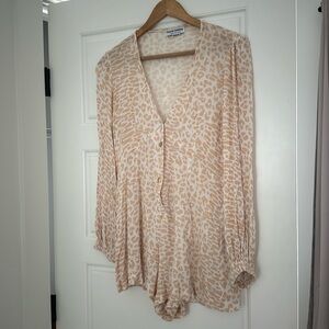 BILLIE WOMENS ANIMAL PRINT PLAYSUIT ROMPER IN MULTI